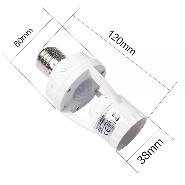 Držiak na žiarovku so snímačom pohybu slider