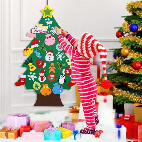 FELT CHRISTMAS TREE – Detský ianočný stromček a ozdoby 03